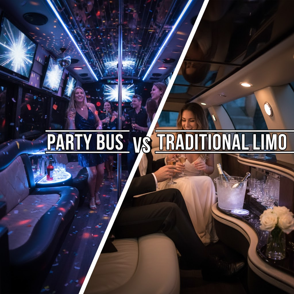 party bus vs traditional limo