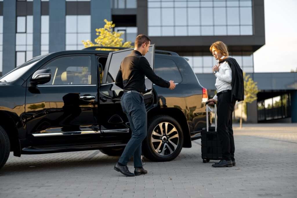 man woman having business trip traveling by car 1 min
