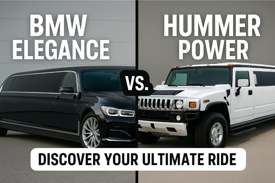strech limo vs white hummer