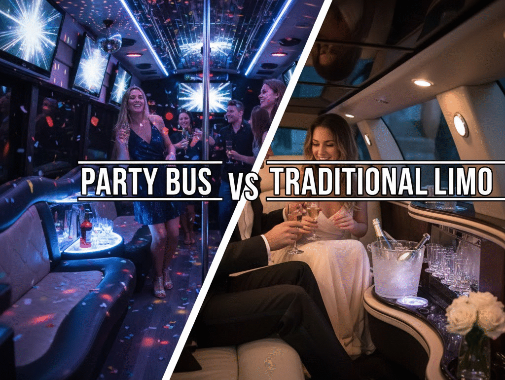 party bus vs traditional limo
